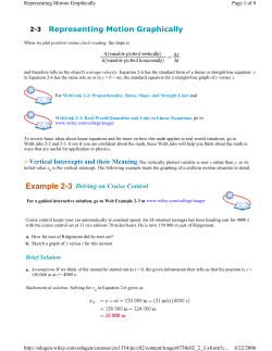2-3 Representing Motion Graphically