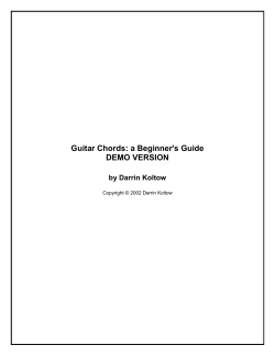 Guitar Chords: a Beginner`s Guide DEMO VERSION