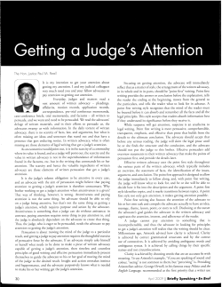 Getting a Judge`s Attention