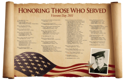 HONORiNG ThOSE WhO SERvEd