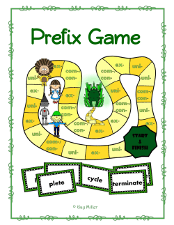 Prefix Game for con-/com-, uni-, and ex