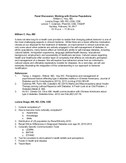 Panel Discussion - American Diabetes Association