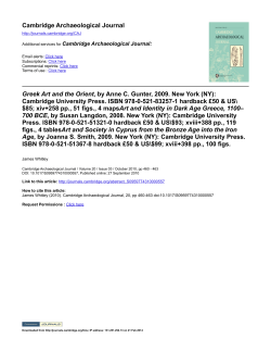 Greek Art and the Orient, by Anne C. Gunter, 2009. New York (NY