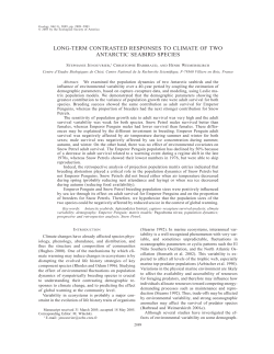 long-term contrasted responses to climate of two antarctic seabird