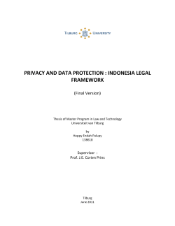 privacy and data protection : indonesia legal - source url