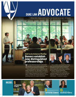 SPRING 2016 - Duke University School of Law