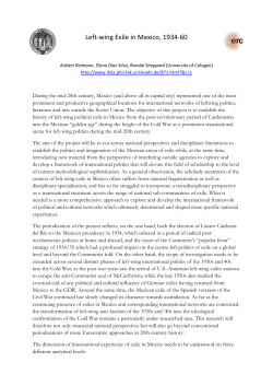 Left-wing Exile in Mexico, 1934-60