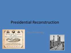 Presidential Reconstruction