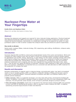 Nuclease-Free Water at Your Fingertips