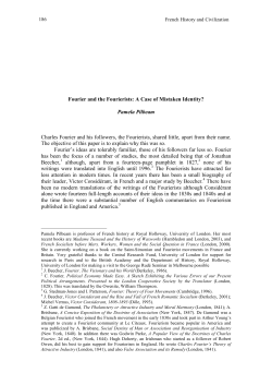 Fourier and the Fourierists - H