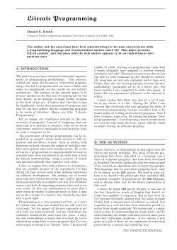 Literate Programming