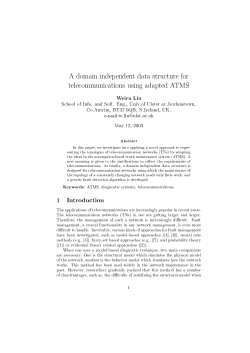 A domain independent data structure for telecommunications using