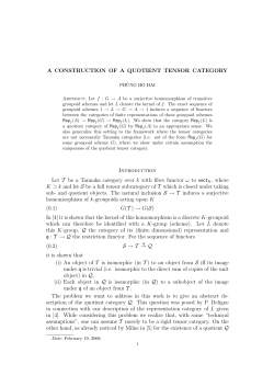 A construction of a quotient tensor category