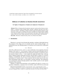 Influence of radiation on titanium dioxide memristors