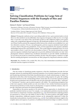 Solving Classification Problems for Large Sets of Protein Sequences