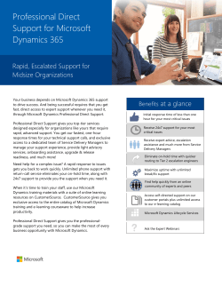 Professional Direct Support for Microsoft Dynamics 365