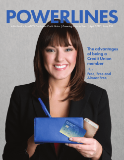 The advantages of being a Credit Union member