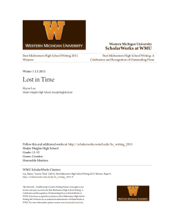 Lost in Time - ScholarWorks at WMU