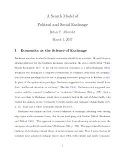 A Search Model of Political and Social Exchange