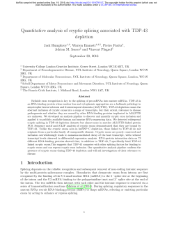 Quantitative analysis of cryptic splicing associated with