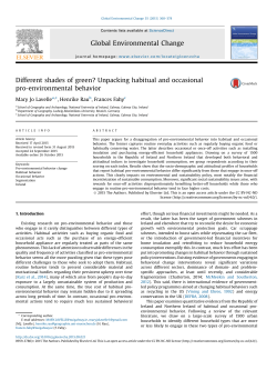 Different shades of green? Unpacking habitual and occasional pro