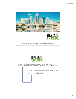 Bike Buddy programs are not new&hellip;