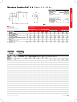 Planetary Gearhead GP 8 A &empty;8 mm, 0.01&ndash;0.1 Nm
