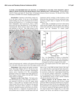 NATURE AND DISTRIBUTION OF OLIVINE AT COPERNICUS