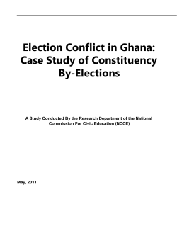 Election Conflict in Ghana: Case Study of Constituency By
