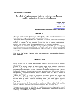 The effects of captions on deaf students` contents comprehension