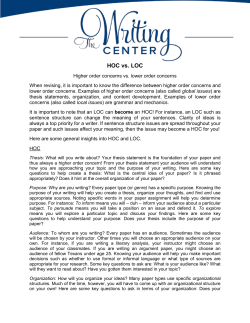 HOC vs. LOC - UNT Dallas