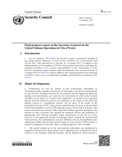 Final progress report on the United Nations Operation in
