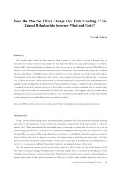 Does the Placebo Effect Change Our Understanding of the Causal