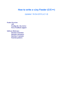 How to write a vJoy Feeder (C/C++)