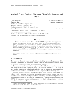 Ordered Binary Decision Diagrams, Pigeonhole