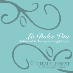 La Dolce Vita - Italy`s Finest