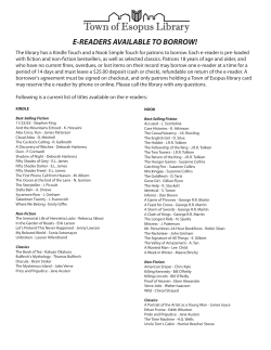 e-readers available to borrow!