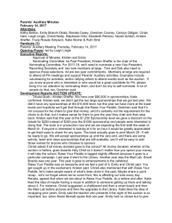 Minutes - Holy Child School at Rosemont