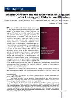Ellipsis: Of Poetry and the Experience of