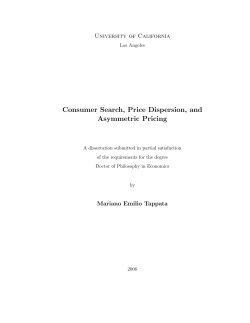 Consumer Search, Price Dispersion, and Asymmetric Pricing