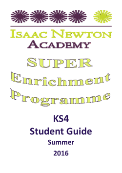 KS4 Student Guide - Isaac Newton Academy