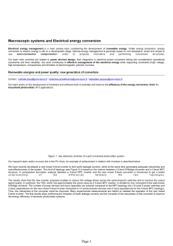 GREMAN - Macroscopic systems and Electrical energy conversion