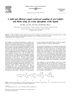 A mild and efficient copper-catalyzed coupling of aryl iodides and