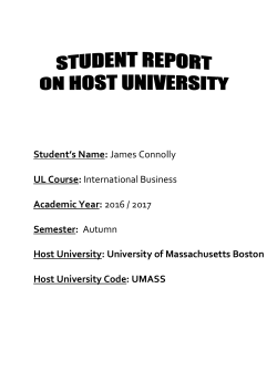 Student`s Name: James Connolly UL Course