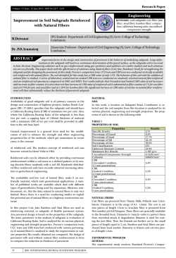 Engineering Improvement in Soil Subgrade Reinforced with Natural