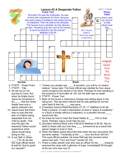 Lesson 3 - Junior PowerPoints