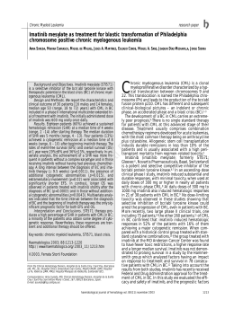 Imatinib mesylate as treatment for blastic transformation of