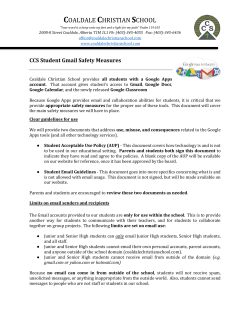 Student Email - Safety Measures