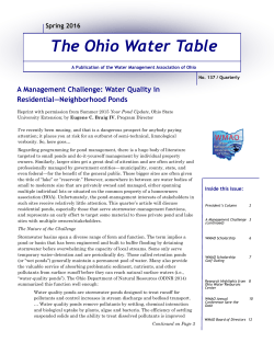 Spring 2016 - Ohio Water Resources Center