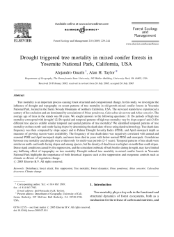Drought triggered tree mortality in mixed conifer forests